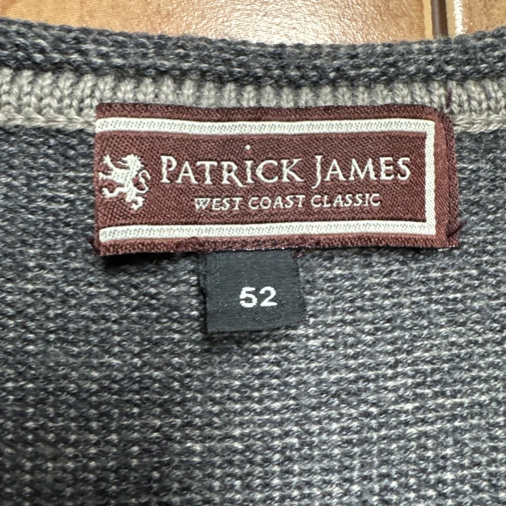Patrick James Sweater Mens Sz 52 Med Italy Made‎ Brown Merino Wool Acrylic Knit